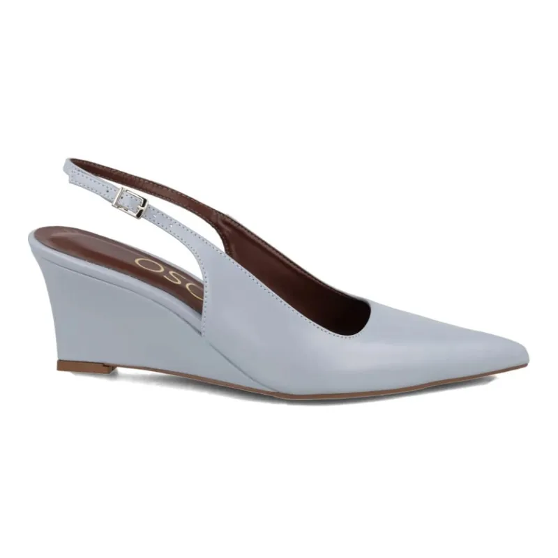 Scarpin OSC Anabela Sling Back Feminino Azul 37