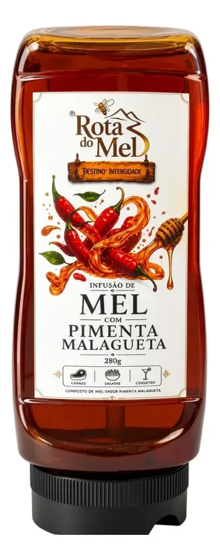 Mel Com Pimenta Malagueta 280g - Rota Do Mel - SÓ-PRO-MEL