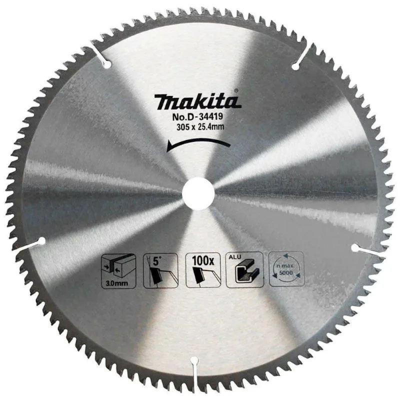 Disco Lâmina Serra 305 X 25,4 Mm 100 Dentes D-34419 Makita