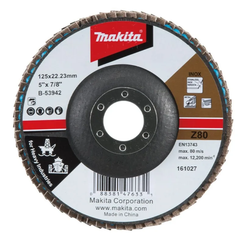 Disco Flap 125 mm x 22.23 mm Z80 B-53942 Makita