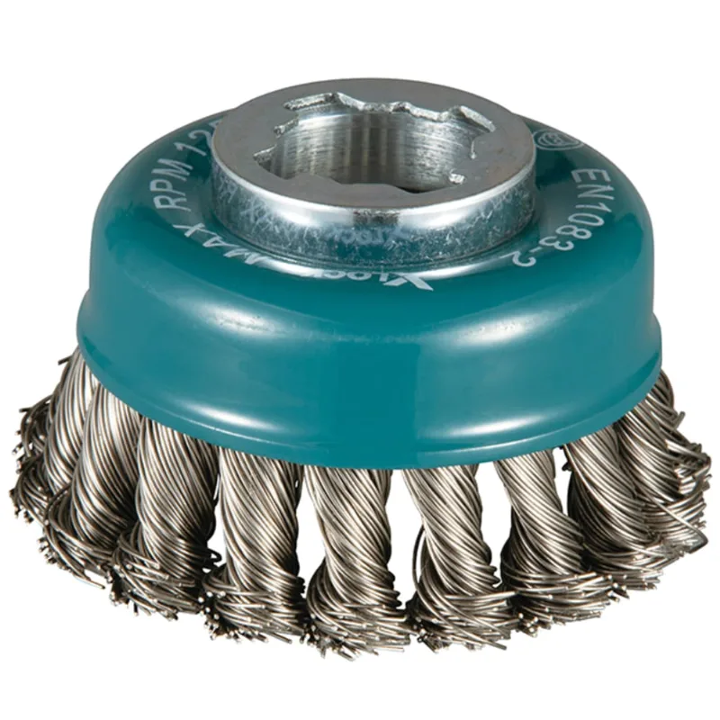 Escova De Aço Tipo Copo Com Fio Trançado 80x0,5mm X-lock - D-73330 - Makita