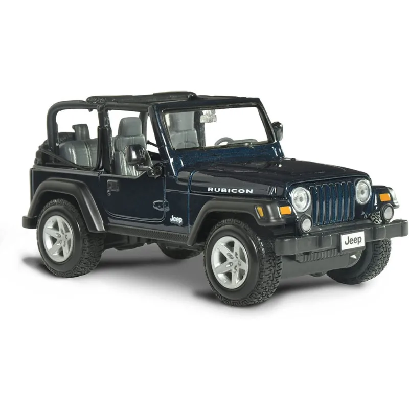 Maisto Jeep Wrangler Rubicon Diecast Veículo (1:27 Escala), Azul Metálico