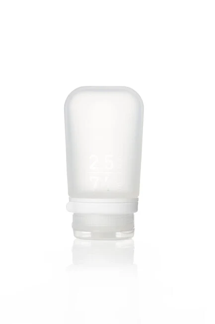 Humangear GoToob+ silikonska putna boca/posuda, 74 ml, prozirna