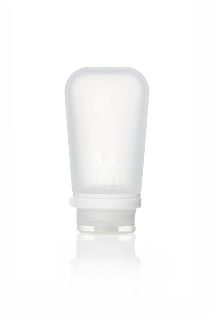 Humangear GoToob+ silikonska putna boca/posuda 100 ml, prozirna