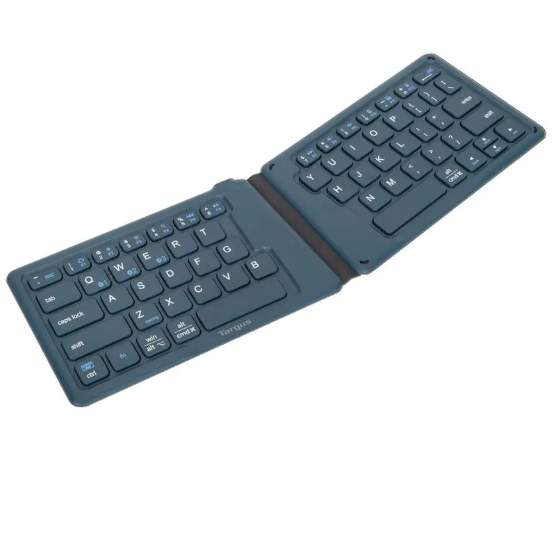Pkf00302us Teclado Ergonomico Dobravel Sem Fio Recarregavel Reduz A Tensao Das Maos, Targus, Azul