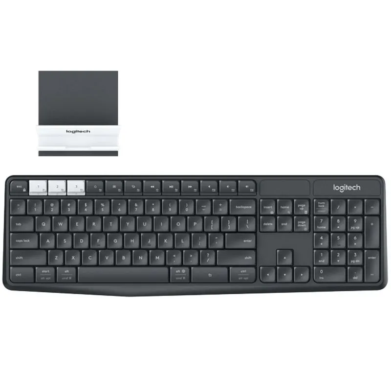 Teclado - Sem fio - Logitech Multi-Device K375S - Preto - 920-008167