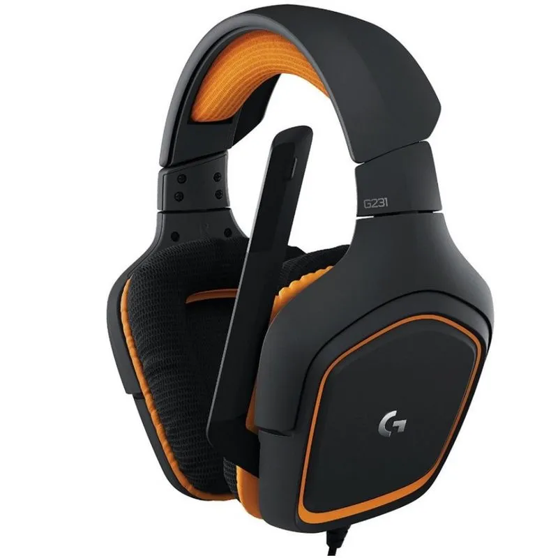 Fone de Ouvido - 3,5mm - Logitech G231 Prodigy - Preto/Laranja - 981-000626