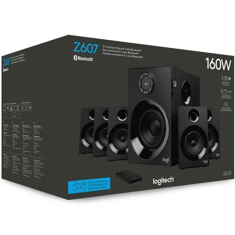 Caixa de Som - 5.1 Bluetooth - Logitech Z607 - 980-001321