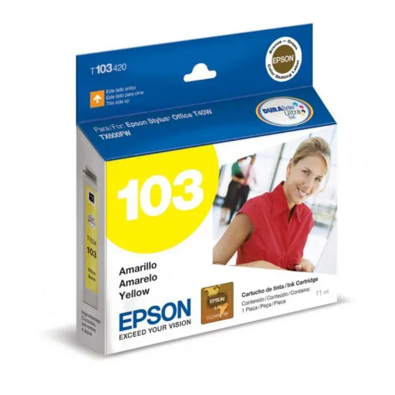 Cartucho De Tinta T103420 Amarelo Original Epson 11ml Para Stylus Office