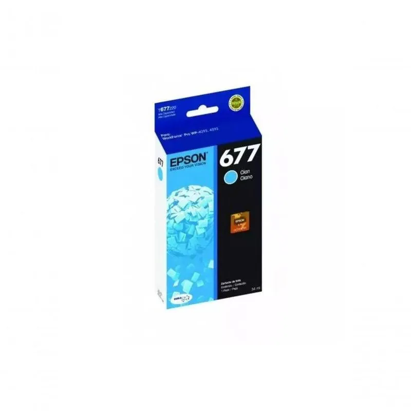Cartucho Epson T677220 Jato de Tinta 34ML Ciano