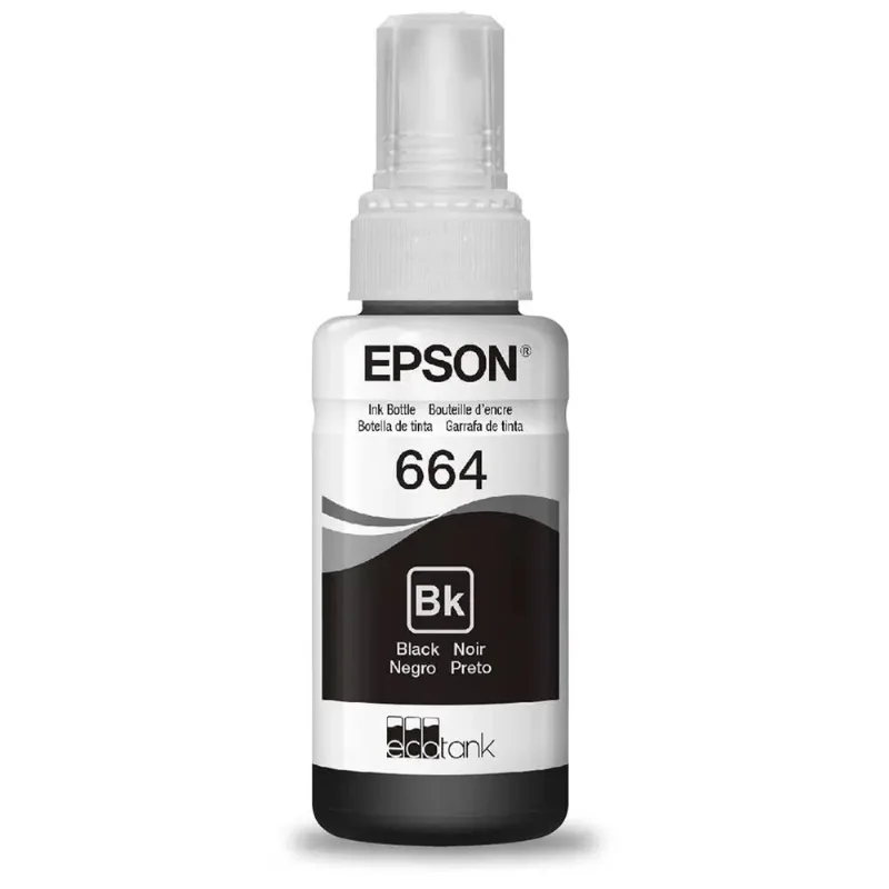 Garrafa de Tinta Epson 664 T664120AL Preto