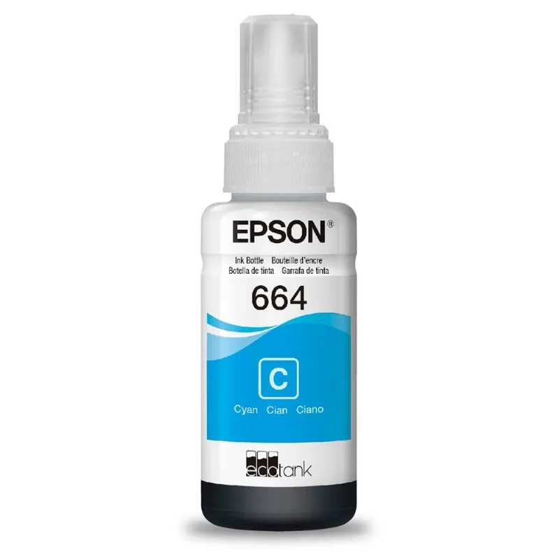 Garrafa de Tinta Epson 664 T664220AL Ciano