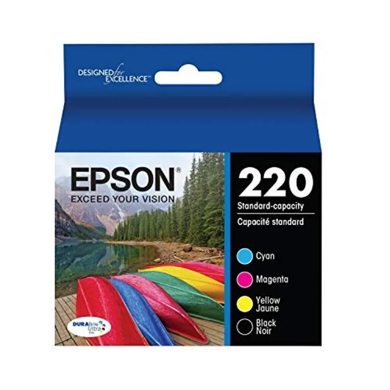 Epson T220120-BCS DURABrite Ultra Preto & Color Combo Pack Capacidade Padrão -Cartucho -Tinta (WF-2760, WF-2750, WF-2660, WF-2650, WF-2630, XP-424, XP-420, XP-320), Preto e Cor Combo Pack
