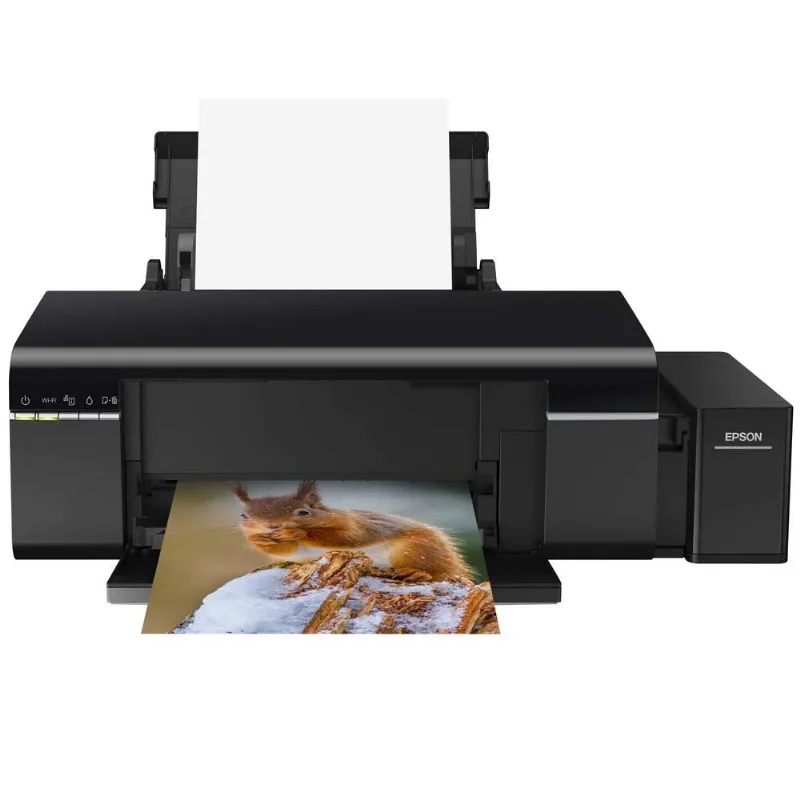 Impressora Epson Tanque de Tinta L805 Wi-Fi Impressão em CD e DVD,Preto-C11CE86402