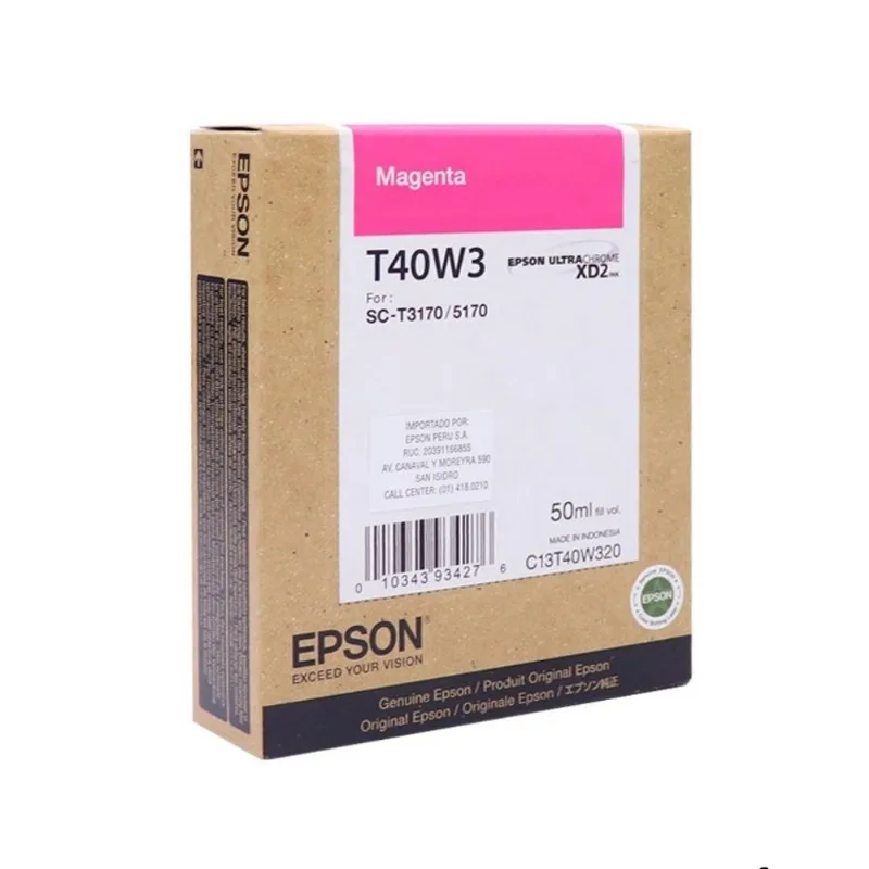 Cartucho de Tinta Epson UltraChrome XD2 Magenta T40W320