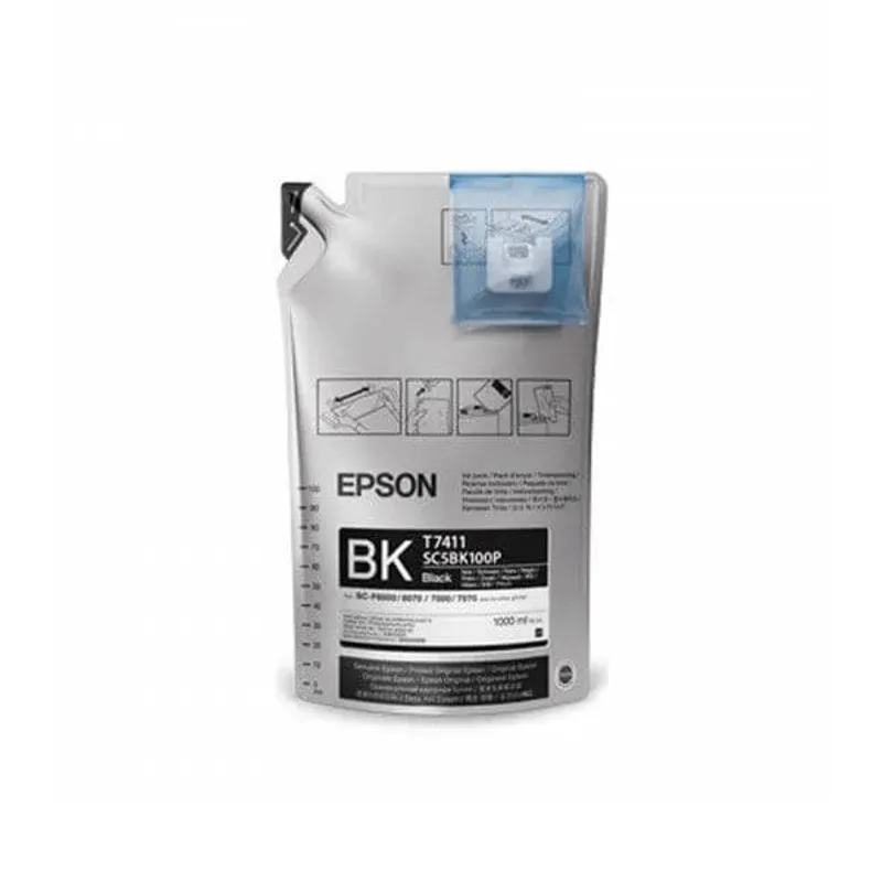 Tinta Sublimatica Epson T7411 Preta Bk F6200 / F6070 / F7200 Ultrachrome 1000 Ml