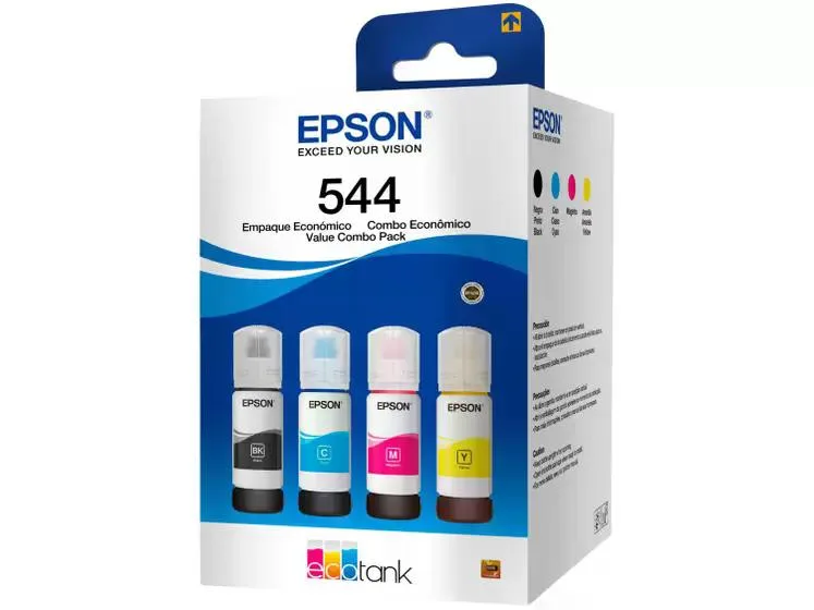 Kit Garrafas De Tinta Epson T544, 4 Cores - T544520-4p