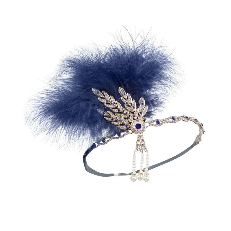 Fita De Cabeça Flapper Acessório De Cabelo 20s Pena Temática