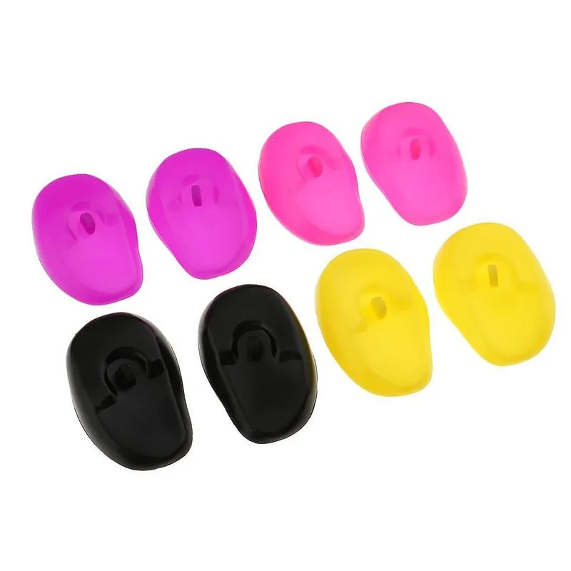 Tampa De Ouvido De Silicone De 8 Peças Tampa De Escudo De Corante De Lavagem De Cabelo