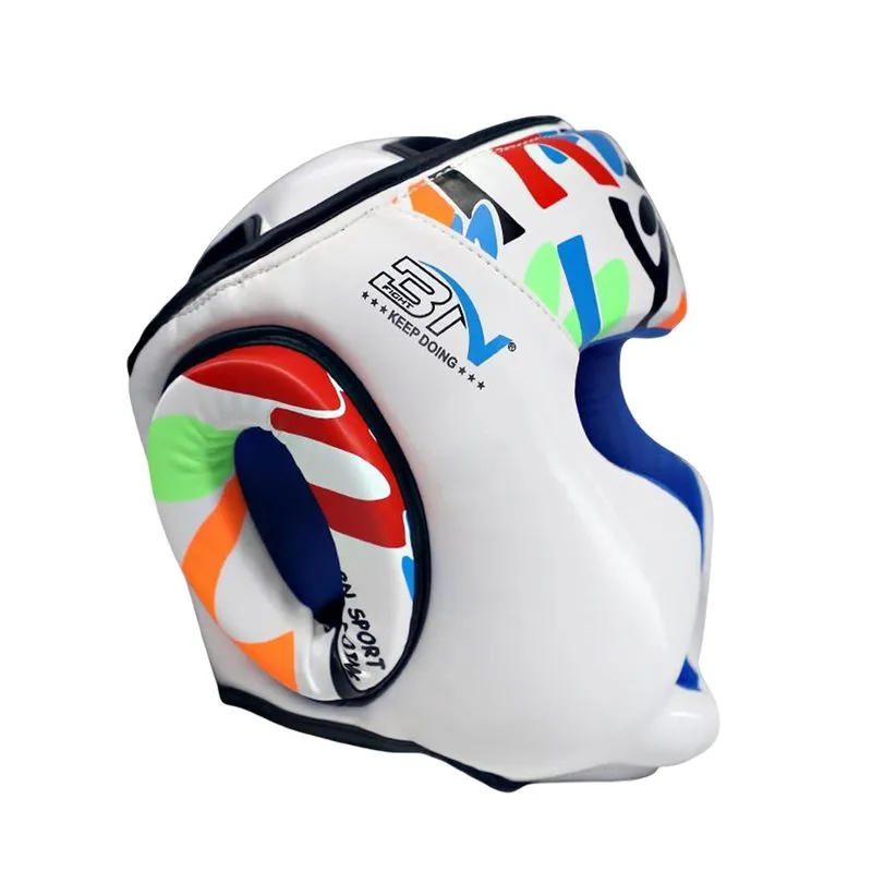 Capacete De Boxe Protetor De Cabeça Couro Sintético Macio Para