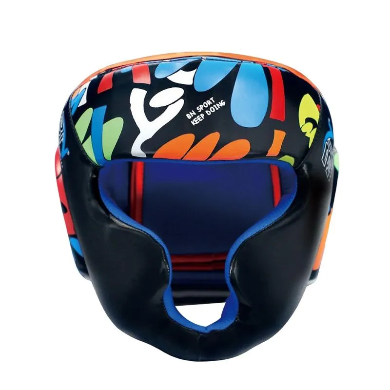 Capacete De Boxe Protetor De Cabeça Couro Sintético Macio Para