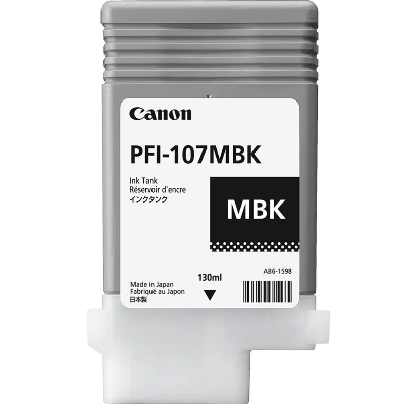 Cartucho De Tinta Canon Pfi-107 Pfi-107mbk Preto Fosco | 130ml