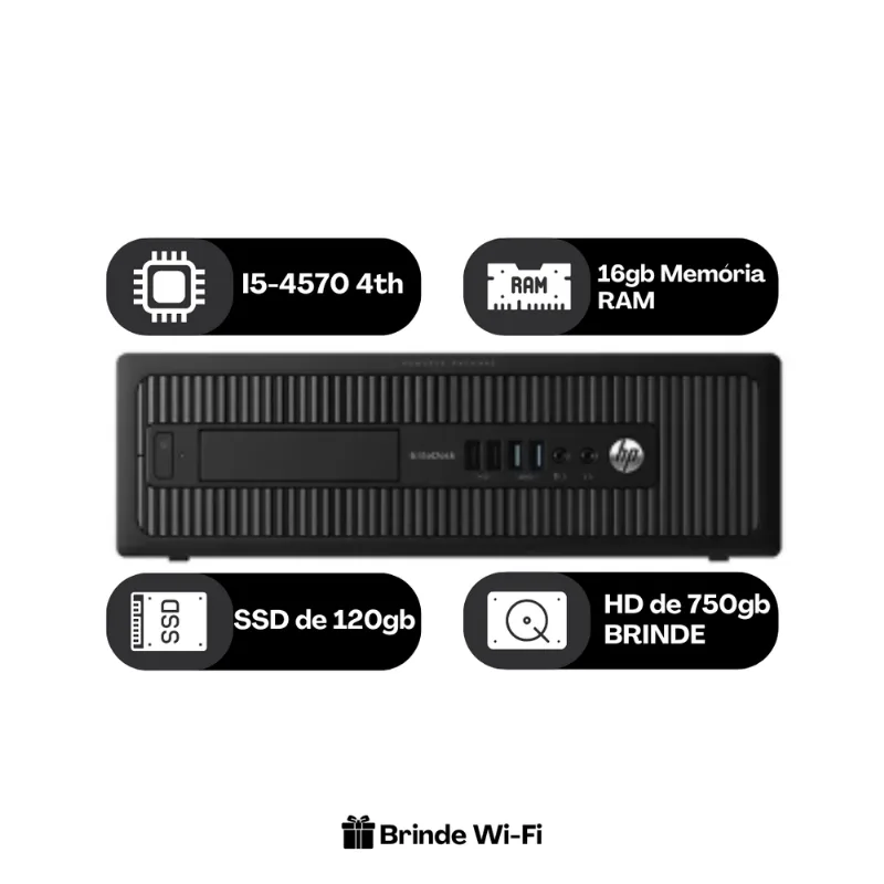 Pc Hp Elitedesk 705 G3 Intel I5 4th 16gb Ssd 120gb +hd 750gb