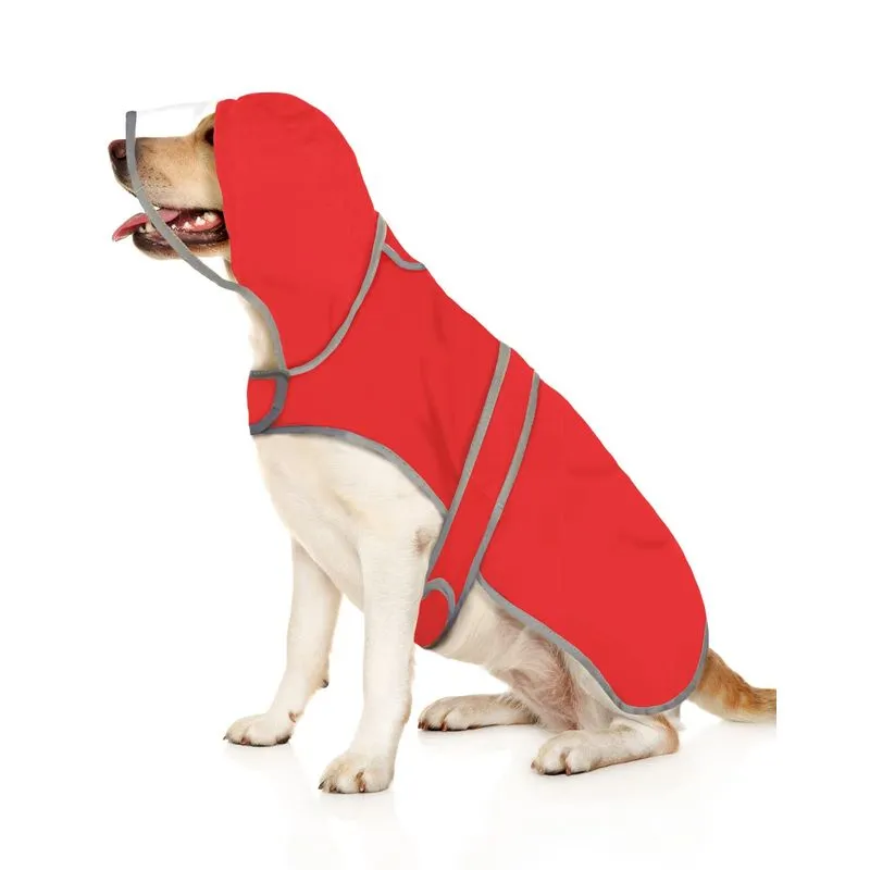 Capa De Chuva Para Cães Hde Clear Hood, Impermeável, Refletiva Para Pequenos