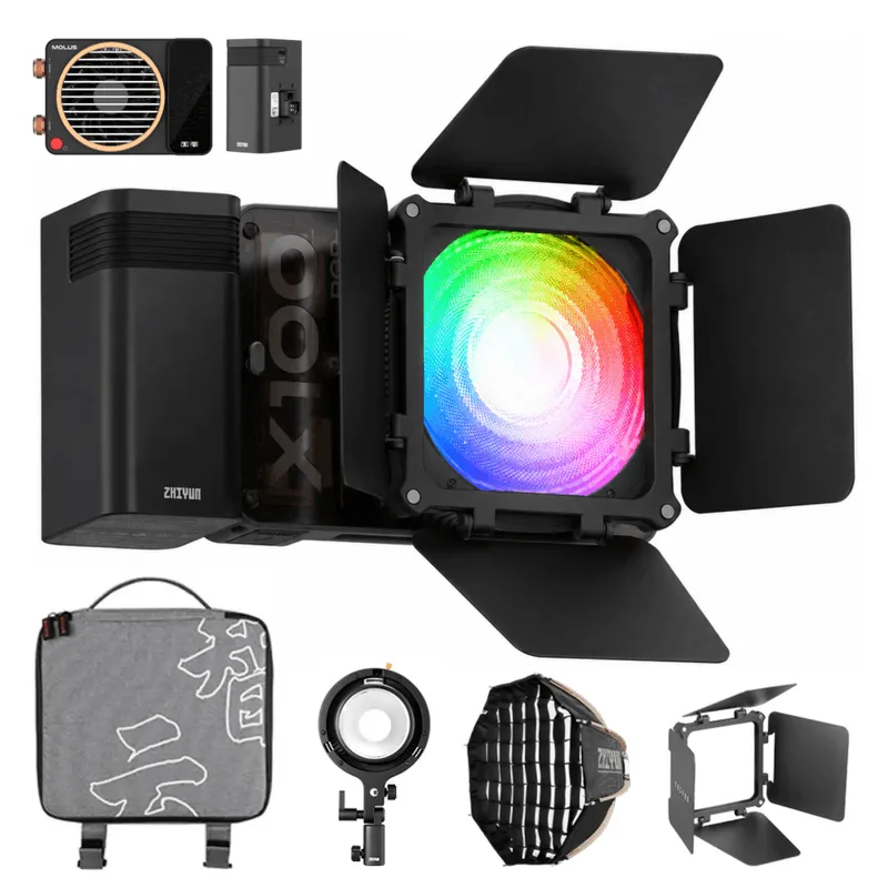 Iluminador LED Zhiyun MOLUS X100 COB Pocket Light RGB 100W PRO (Preto)