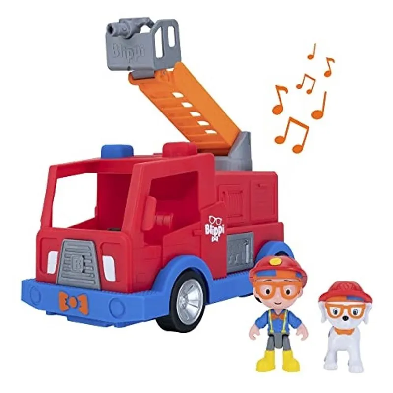Caminhão de Bombeiros com Som e Frases - Roda Livre com 3 Bombeiros e Cães - Educativo para Jovens