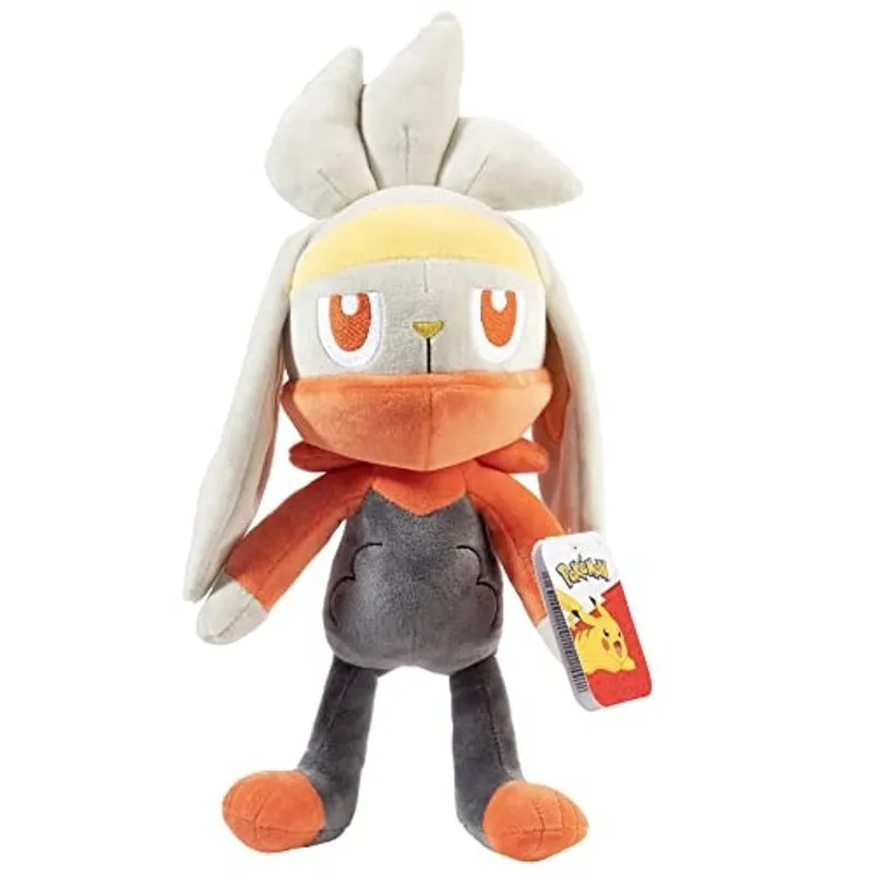 Brinquedo de Pelúcia Oficial Pokémon Raboot 12' - Presente Perfeito para Fãs Pokémon!