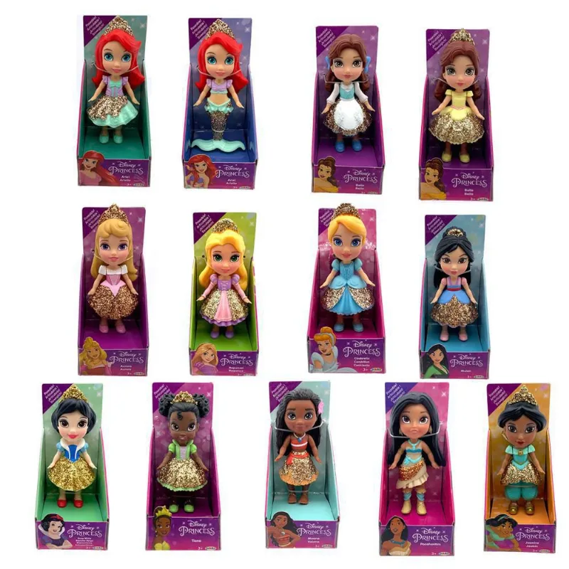 Minimuñeca Ariel, Aurora, Belle, Jasmine, Mulan y muchas más DISNEY PRINCESS