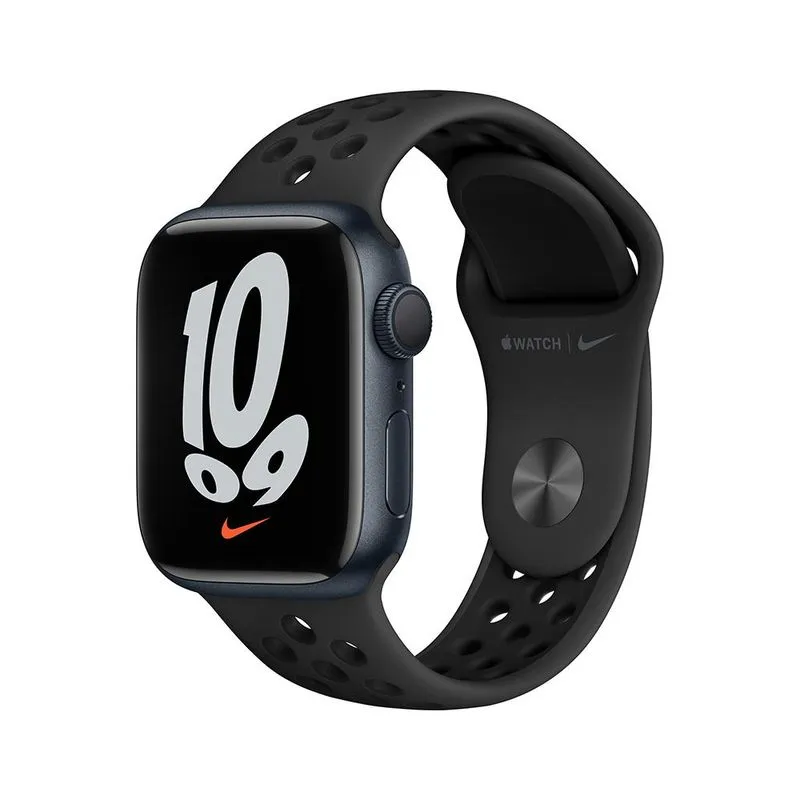 Apple Watch Nike Series 7 (GPS, 41mm) - Caixa Alumínio Meia-noite - Pulseira esportiva Nike