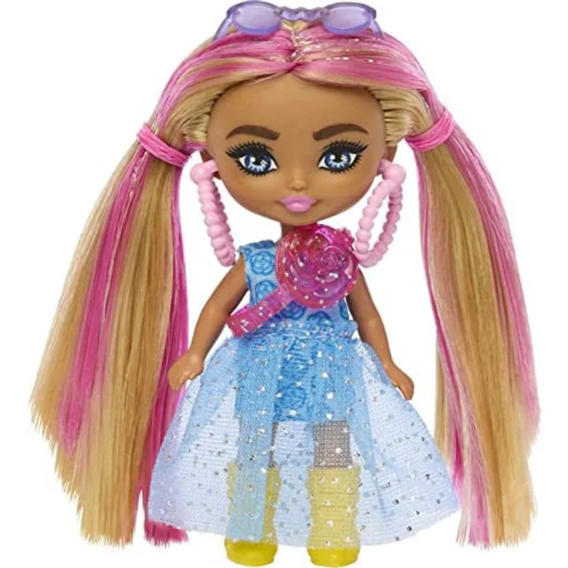 Barbie Mini Boneca Extra Estilo Pink-Blonde-Cabelo de Porco