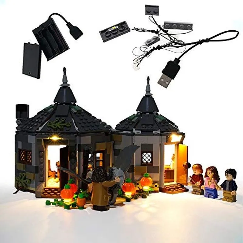 Kit de luz geament para o Resgate de Buckbeak da Cabana de Harry Potter Hagrid - Compatível com Lego 75947 Toy Hut Building Set (Lego Set Não Incluído)