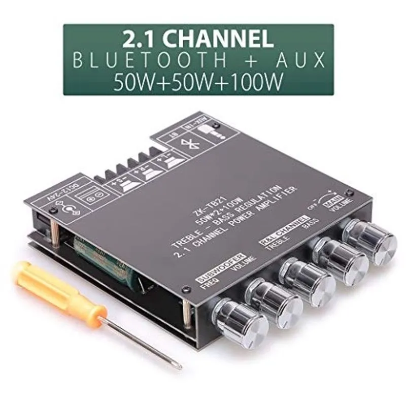 Uwaykey Bluetooth Amplifier Board 2.1 Channel Class D amp Module com chip Dual TPA3116D2