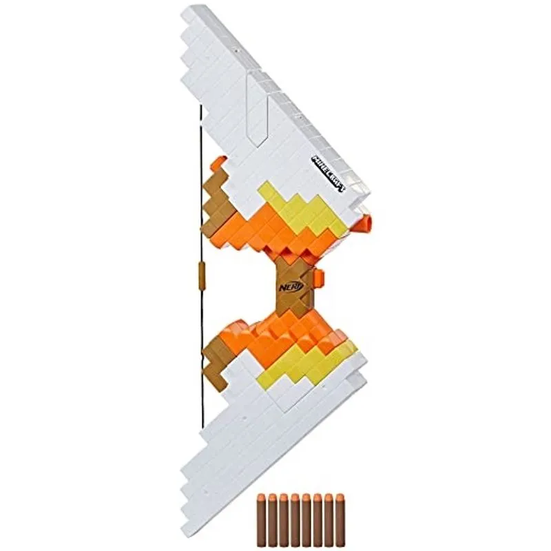 Nerf Minecraft Sabrewing Motorized Blaster Bow, 8 Dardos de Elite, 8-Dart Clip, Blasters de espuma de brinquedo totalmente elétricos, Minecraft Brinquedos para meninos e meninas de 8 anos e acima
