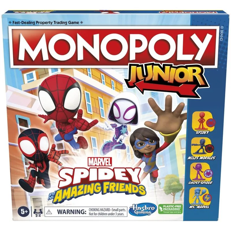 Jogo de Tabuleiro Monopoly Junior Marvel Spidey & Friends 5 +
