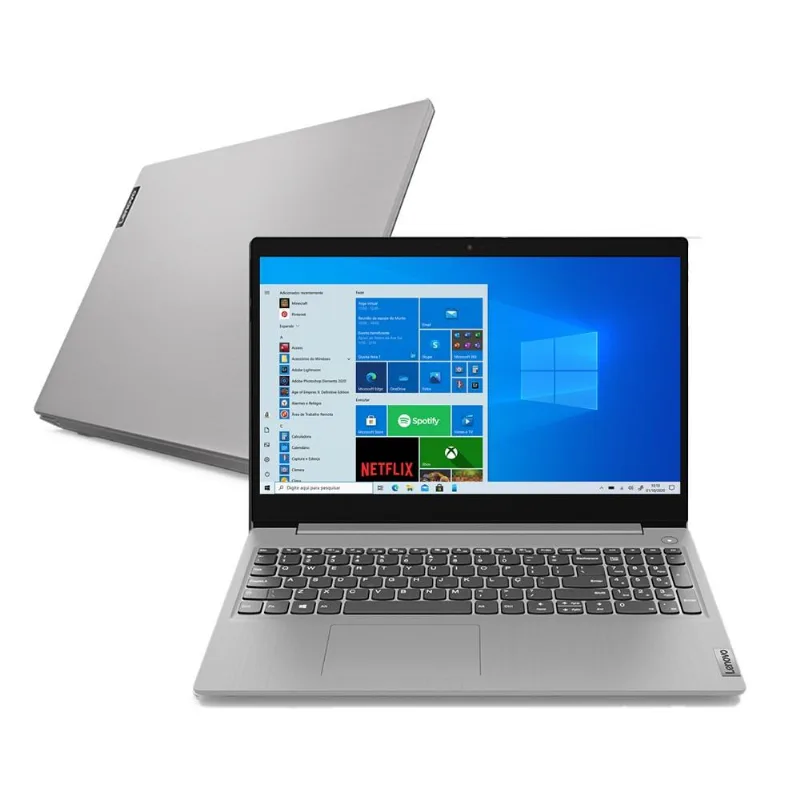 Notebook Lenovo Ultrafino IdeaPad 3i i7 8GB 256 GB SSD Placa de Vídeo Dedicada W10 15.6" 82BS0000BR
