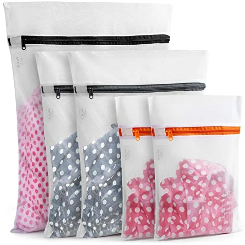 Sacos De Roupa Suja De Malha Para Produtos Delicados - Pacote Com 5