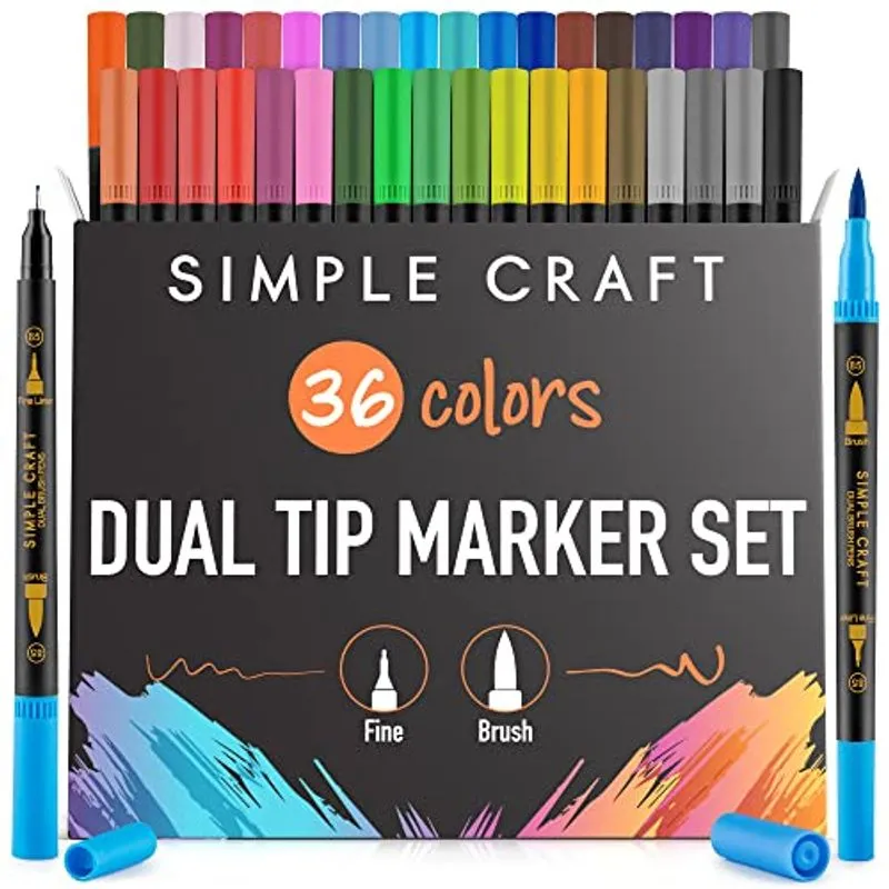 36 Canetas Brush - Fine &amp; Brush Tips