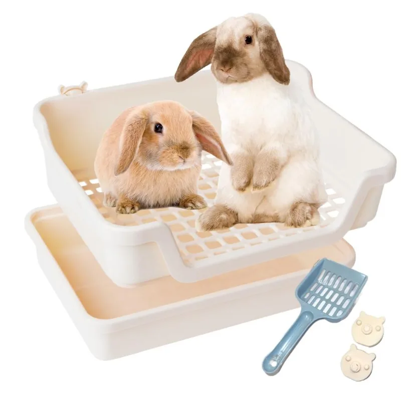 Caixa De Areia Para Coelhos Hoppscotch.bun Bumbox Large Com Grade De Plástico