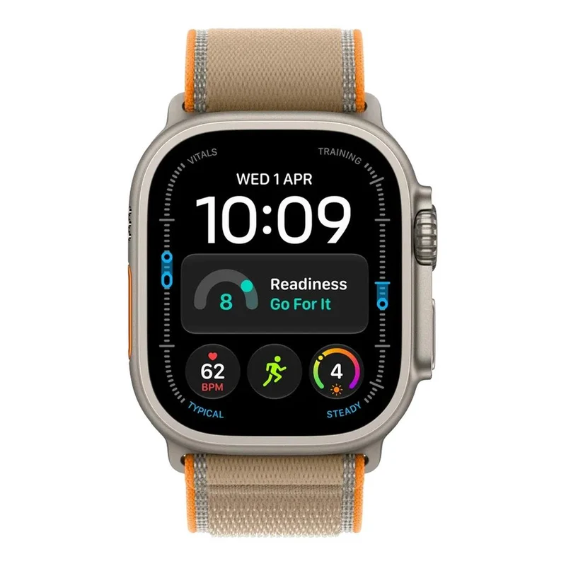 Apple Watch Ultra 4 GPS + Cellular 49mm Natural Titanium Case with Sand Trail Loop M/L