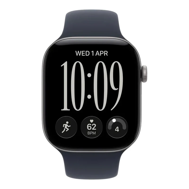 Apple Watch Series 12 GPS 46mm Space Grey Aluminium Case with Navy Blue Sport Band M/L
