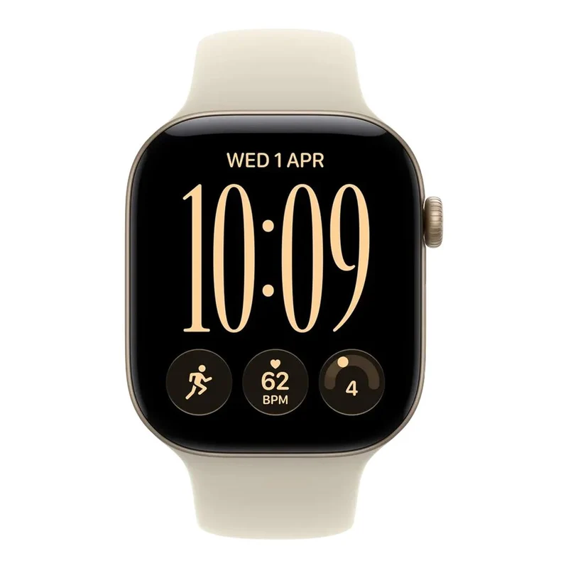 Apple Watch Series 12 GPS 46mm Light Gold Aluminium Case with Sand Sport Band M/L