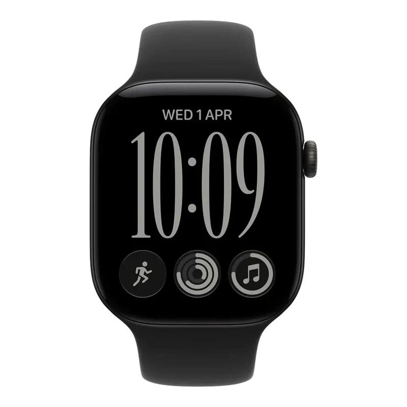 Apple Watch Series 12 GPS + Cellular 42mm Black Aluminium Case with Black Sport Band S/M