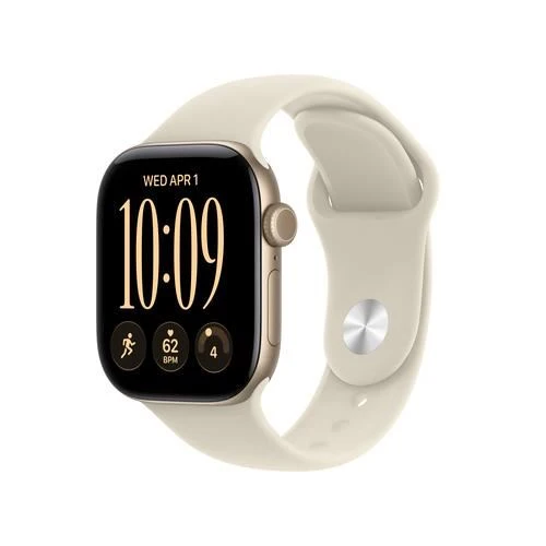 Apple Watch Series 12 Cellular - 42mm - Alumínio Dourado-Claro | Sport Band - Areia - S/M