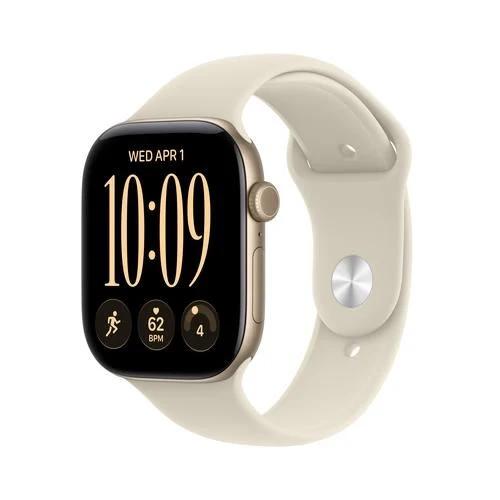 Apple Watch Series 12 Cellular - 46mm - Alumínio Dourado-Claro | Sport Band - Areia - M/L