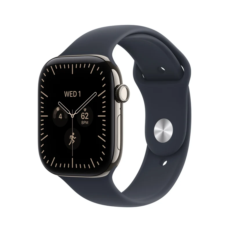Apple Watch Series 12 Cellular 42mm - Natur Titan Case Azul Marino Sport Band - M/L