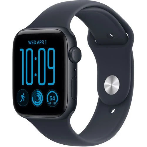 Apple Watch SE 3 GPS 2026 - 44mm - Alumínio Meia-noite | Sport Band - Azul Navy - S/M